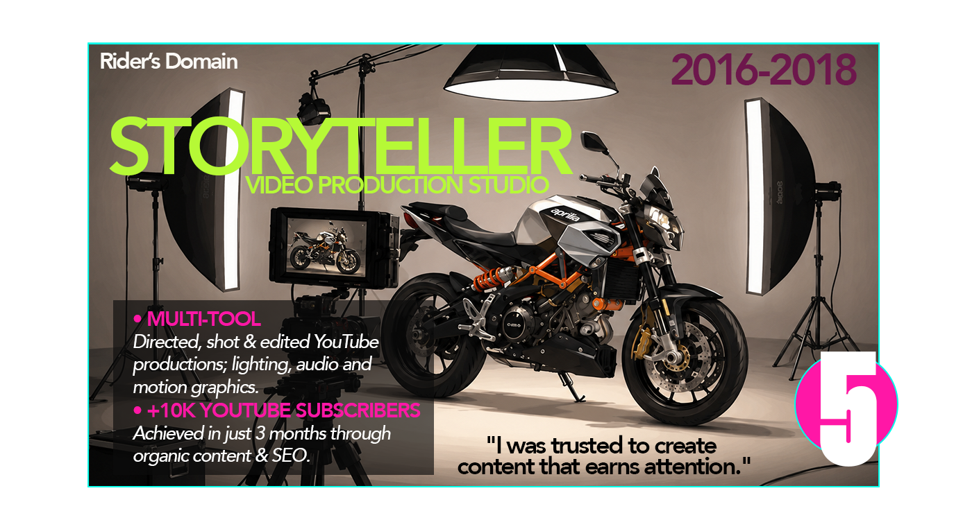 Rider's Domain — Storyteller, 2016–2018
